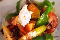 Heritage Tomatoes and Goat&#39;s Cheese