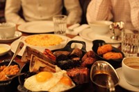 Breakfast at Hawksmoor with owners Will Beckett and Huw Gott