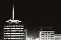 Welton Becket’s Capitol Records building, world’s first circ