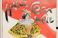 Advert for Hall&#39;s Coca Wine, The Elixir of Life, an early pr