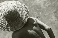 Nude in Straw Hat, Martin Munk&#225;csi, 1944 Silver gelatin prin