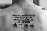Washing Label Tattoo