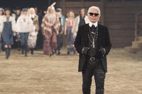 Karl Lagerfeld on the Chanel M&#233;tiers d&#39;Art runway