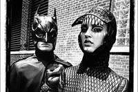 Ali Stephens and Batman, New York City, June 2009, French Re
