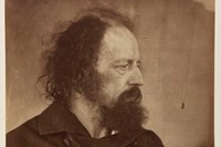 Alfred Tennyson with Book, May 1865, Julia Margare