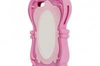 Pink silicone iPhone case by Moschino