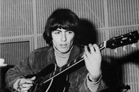 George Harrison at Rubber Soul sessions, Oct. 1965