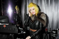 Pam Hogg at the Dazed 20th Anniversary party at the W Hotel