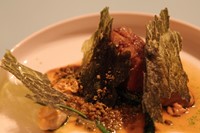 Iberico pork with yeast and clams at The Gourmand
