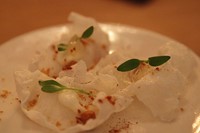 Crispy cod skin by Nuno Mendes at the CRAFT Dinner