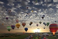 Largest hot air balloon gathering in Lorraine, France