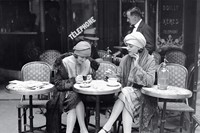 The terrace of a Parisian cafe, about 1925
