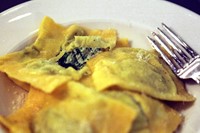 Swiss chard, spinach, and ricotta tortelli at Caf&#233; Murano