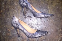 Silver glitter after party pumps, 2005