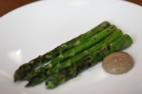 Asparagus with walnut mayo