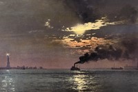 Sunset from the Battery, New York, photochrom by Anonymous