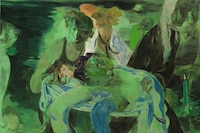 6. Salman Toor, Fag Puddle with Carriers (2026), O