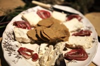 Cheeses and home made oatcakes at Anya Gallacio&#39;s wine dinne