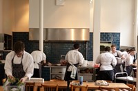 Open kitchen at The Clove Club
