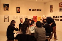 Diners enjoying the meal inside the Gourmand exhibition