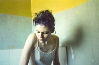 Tania Colouring her hair, 1995