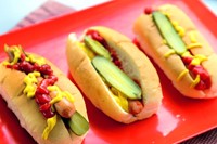 Classic American dog with lashings of French&#39;s mustard and H
