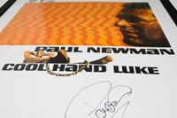 Cool Hand Luke poster signed by Paul Newman