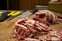 Butchery class meat scraps