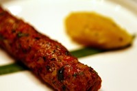 Gilafi Duck Seekh Kebab at Trishna