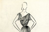Archives Gr&#232;s, hand drawing from Madame Gr&#232;s, Spring/Summer 
