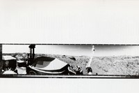 Panorama of Mars with the generator and radio antenna, Vikin