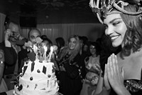 Arizona Muse with her Lily Vanilli birthday cake