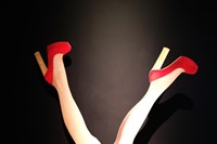 Christian Louboutin moving legs exhibition display