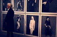 Karl Lagerfeld at the Chanel The Little Black Jacket Exhibit