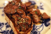 Devilled offal on toast
