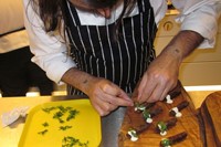 Nuno Mendes prepares carrots rolled in breadcrumbs with hors