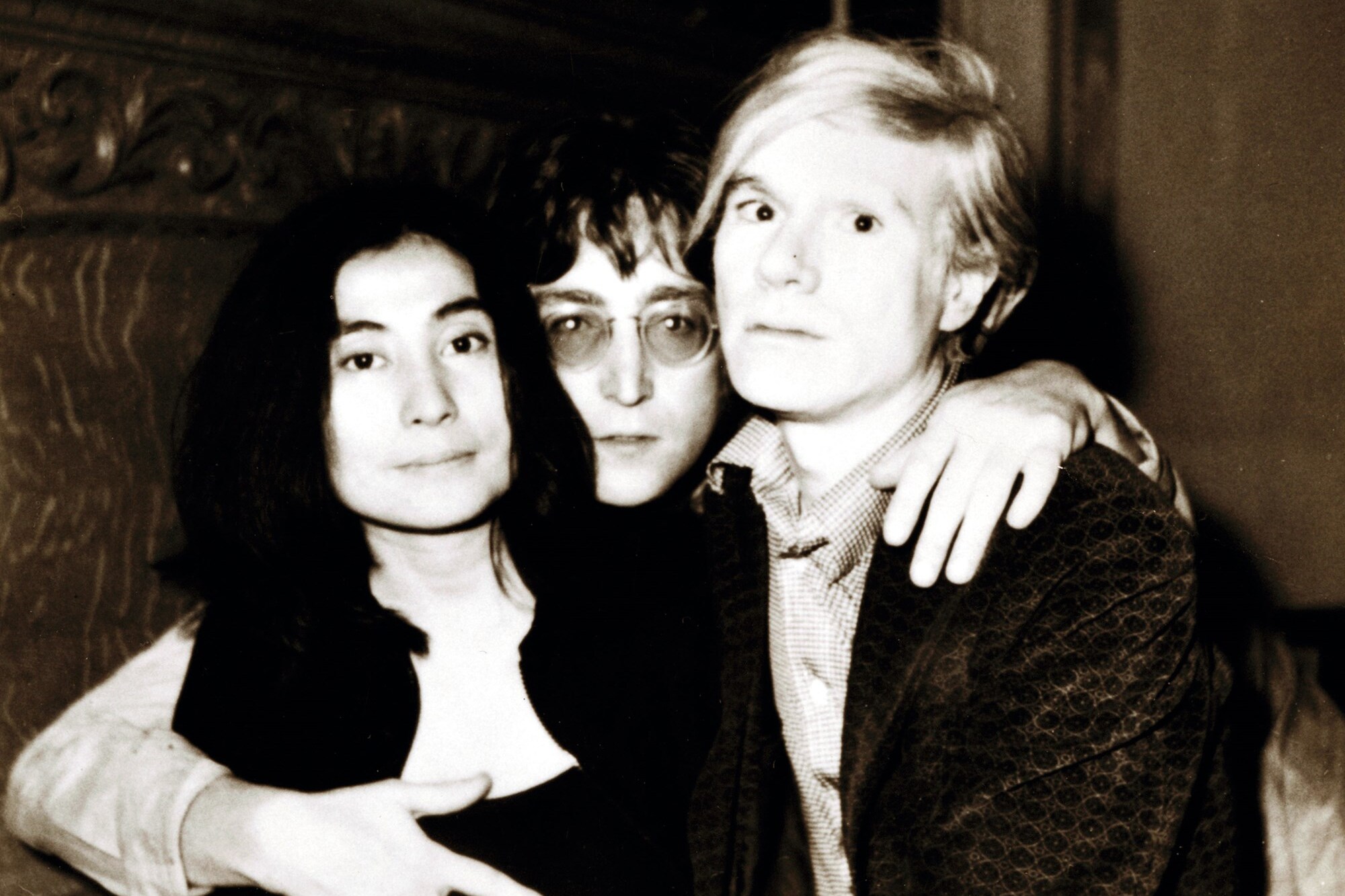 Yoko Ono, John Lennon, and Andy Warhol, June 5, 1971