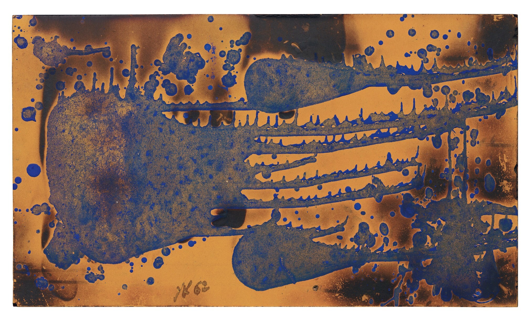 Yves Klein (1928-1962), Peinture de feu couleur (F