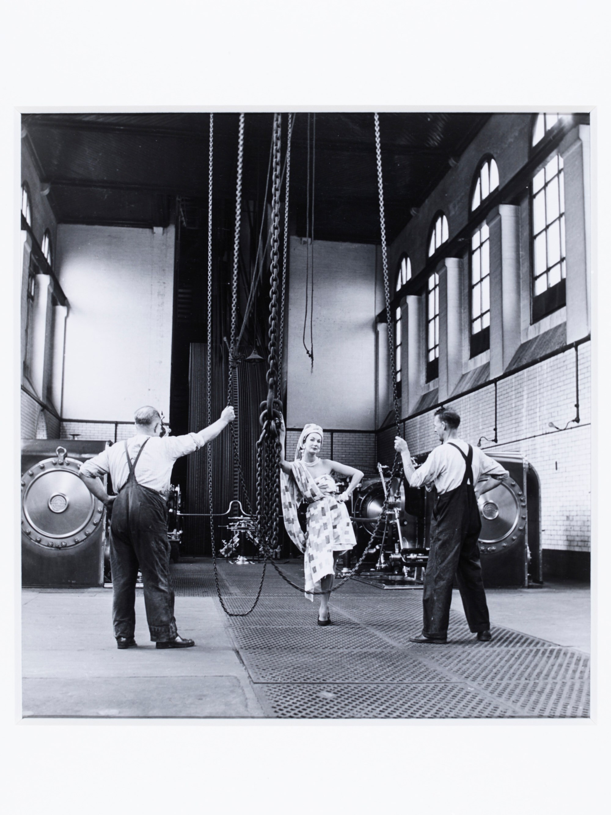 Barbara-Goalen-with-&#39;Betty&#39;,-a-mill-engine-install