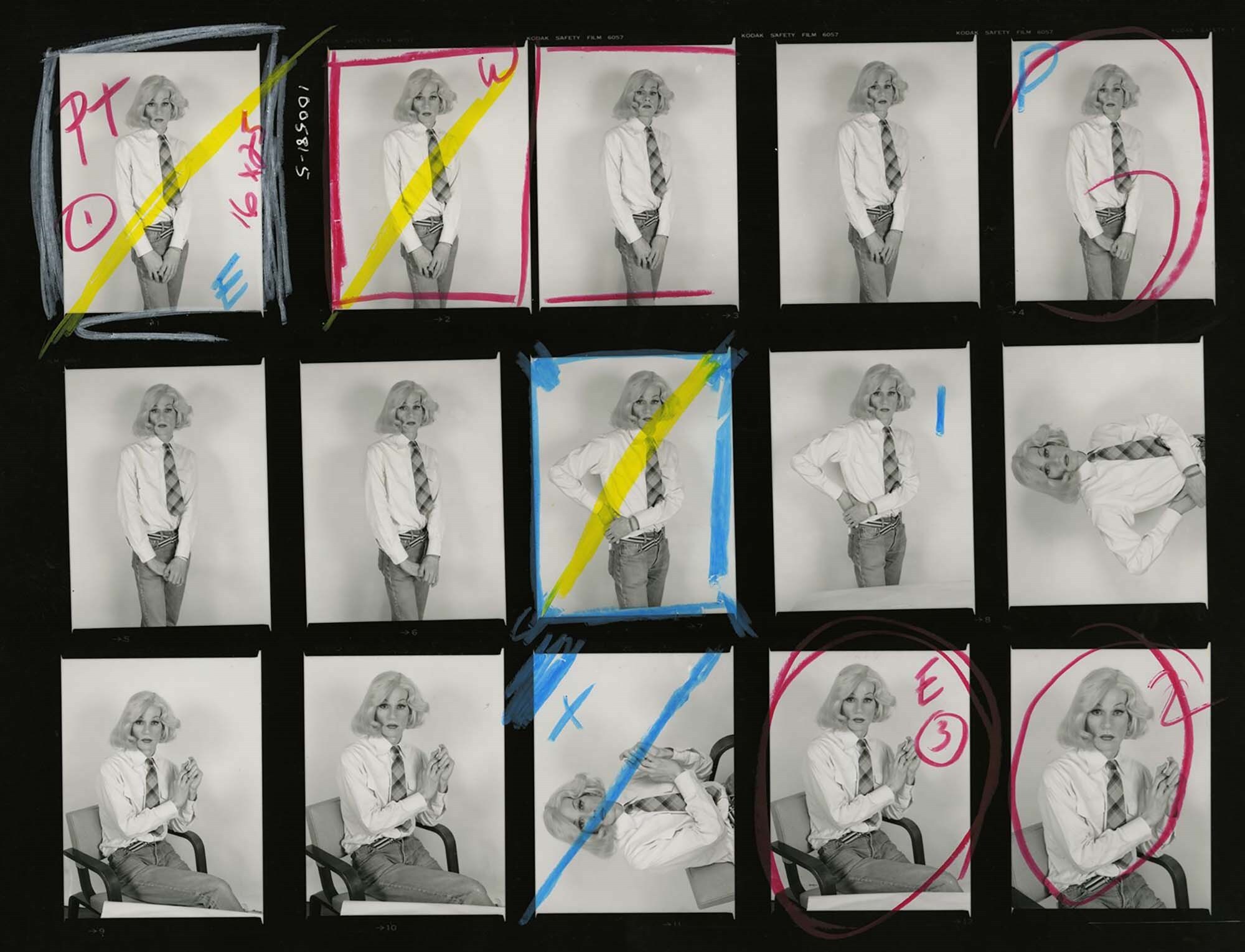 Lady Warhol, Altered Images (Contact Sheet), 1981_