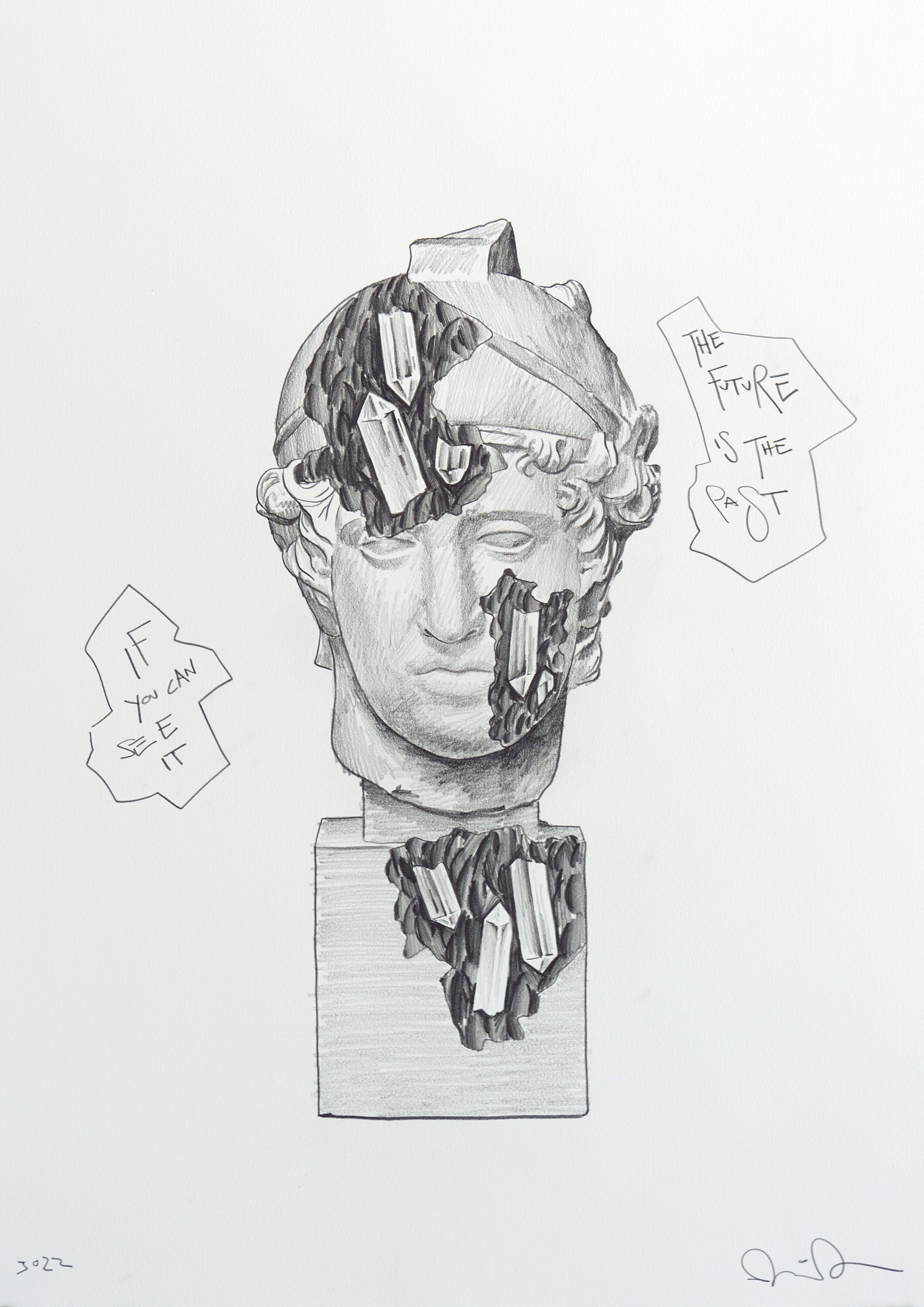 Study for Eroded Ares with Helmet (2022)