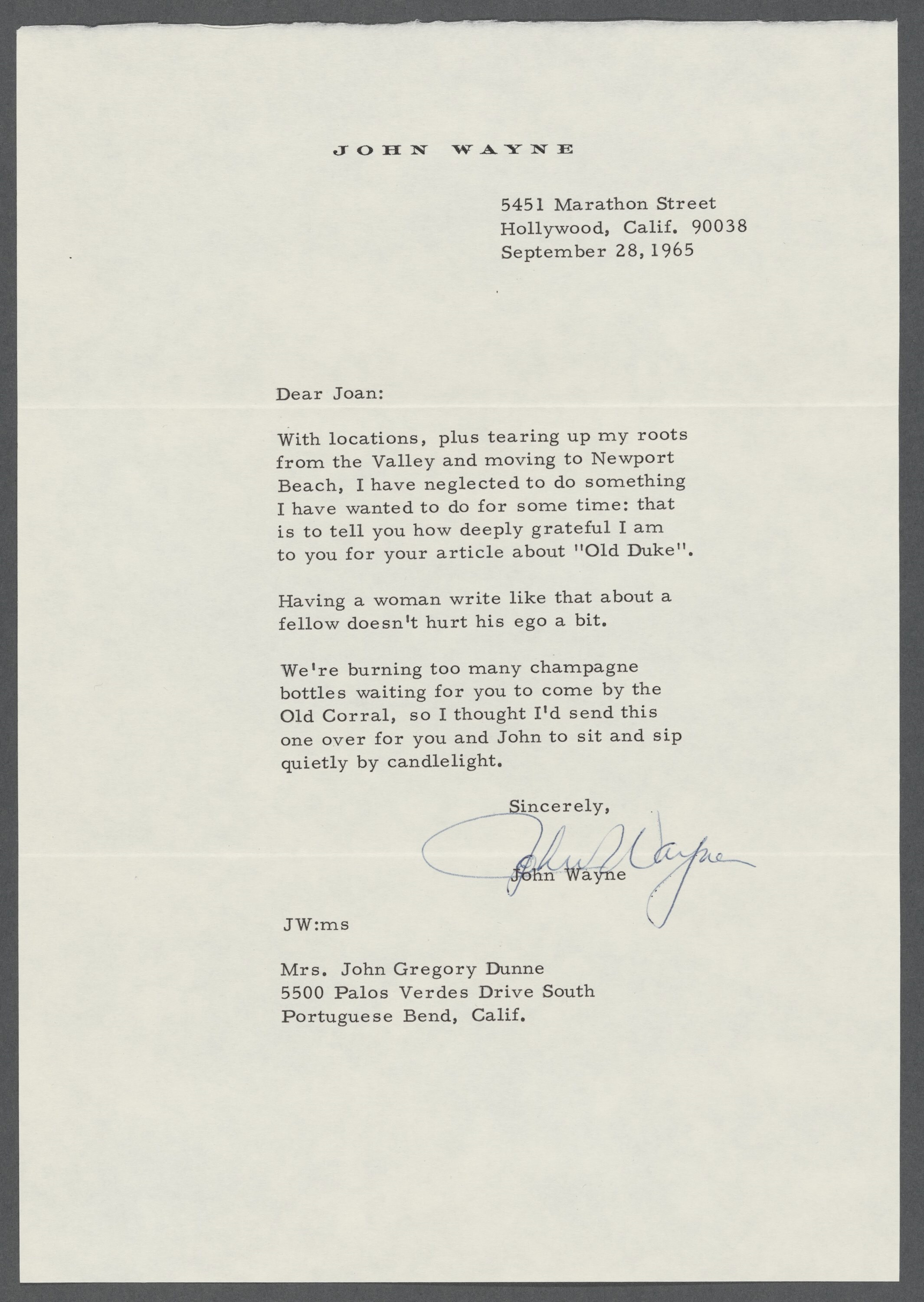 The Joan Didion Archive Notes to John Gregory Dunne