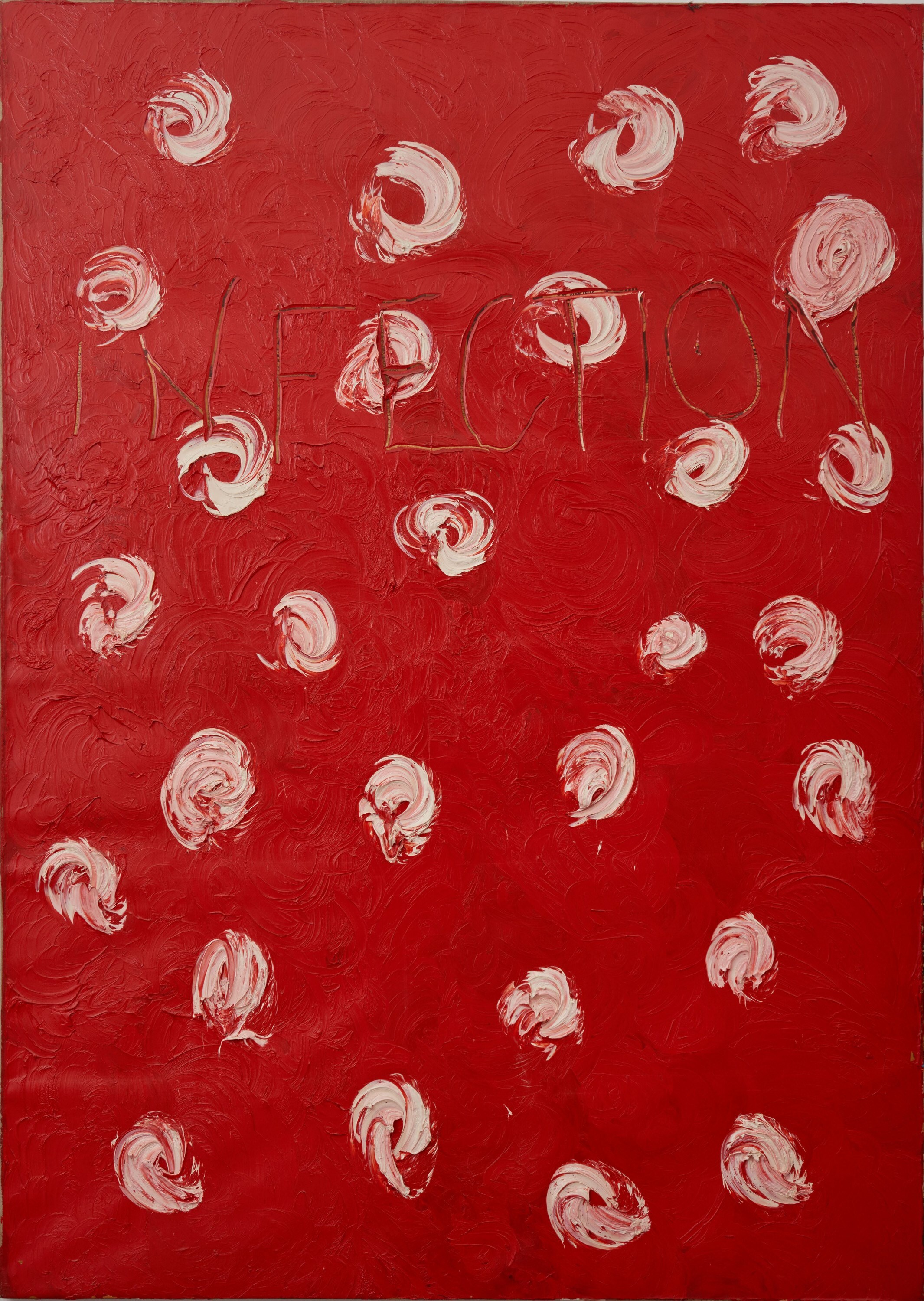 14. Infection, 1993, oil on photocopy on canvas, 2