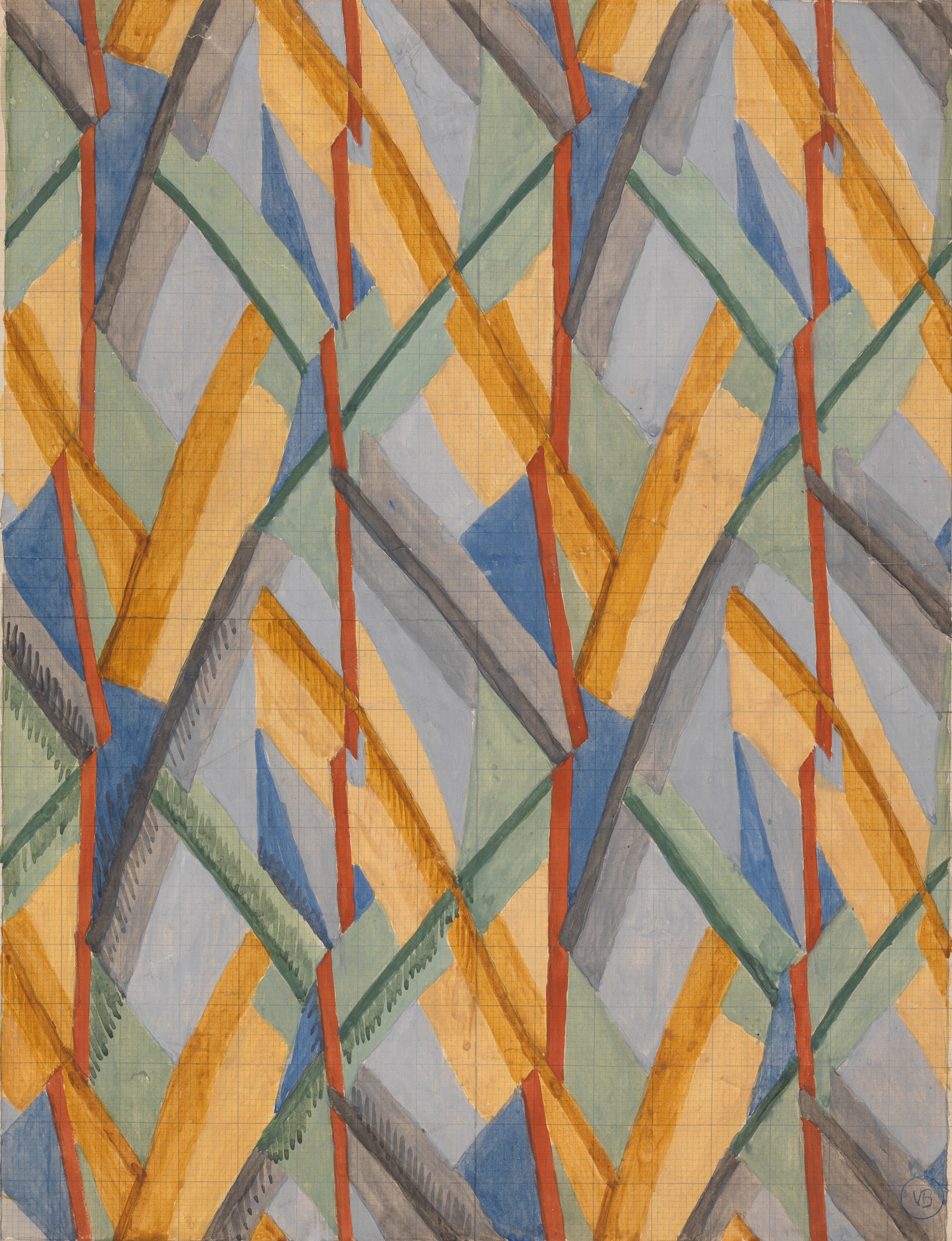Key 93 Design for Omega Workshops Fabric