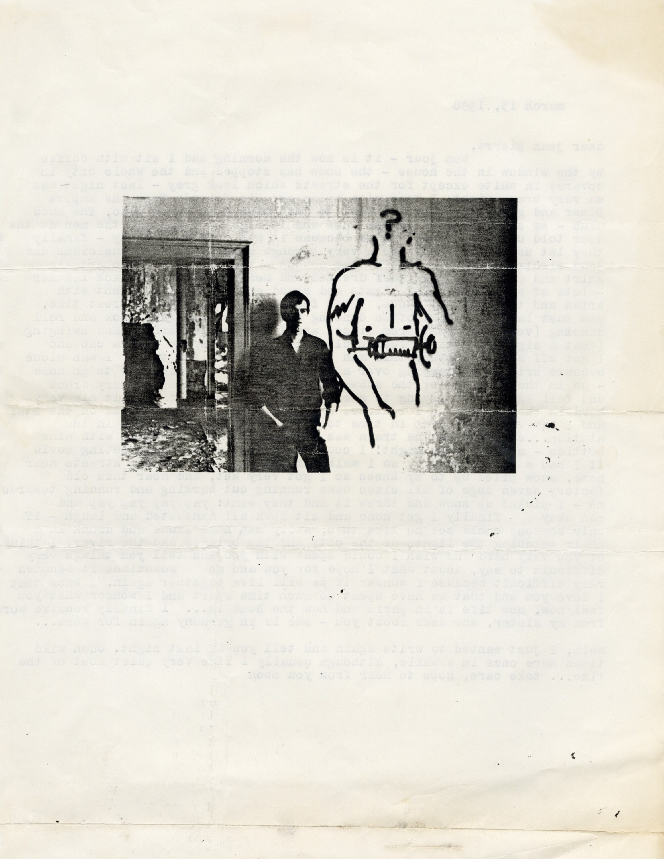 Dear Jean Pierre by David Wojnarowicz