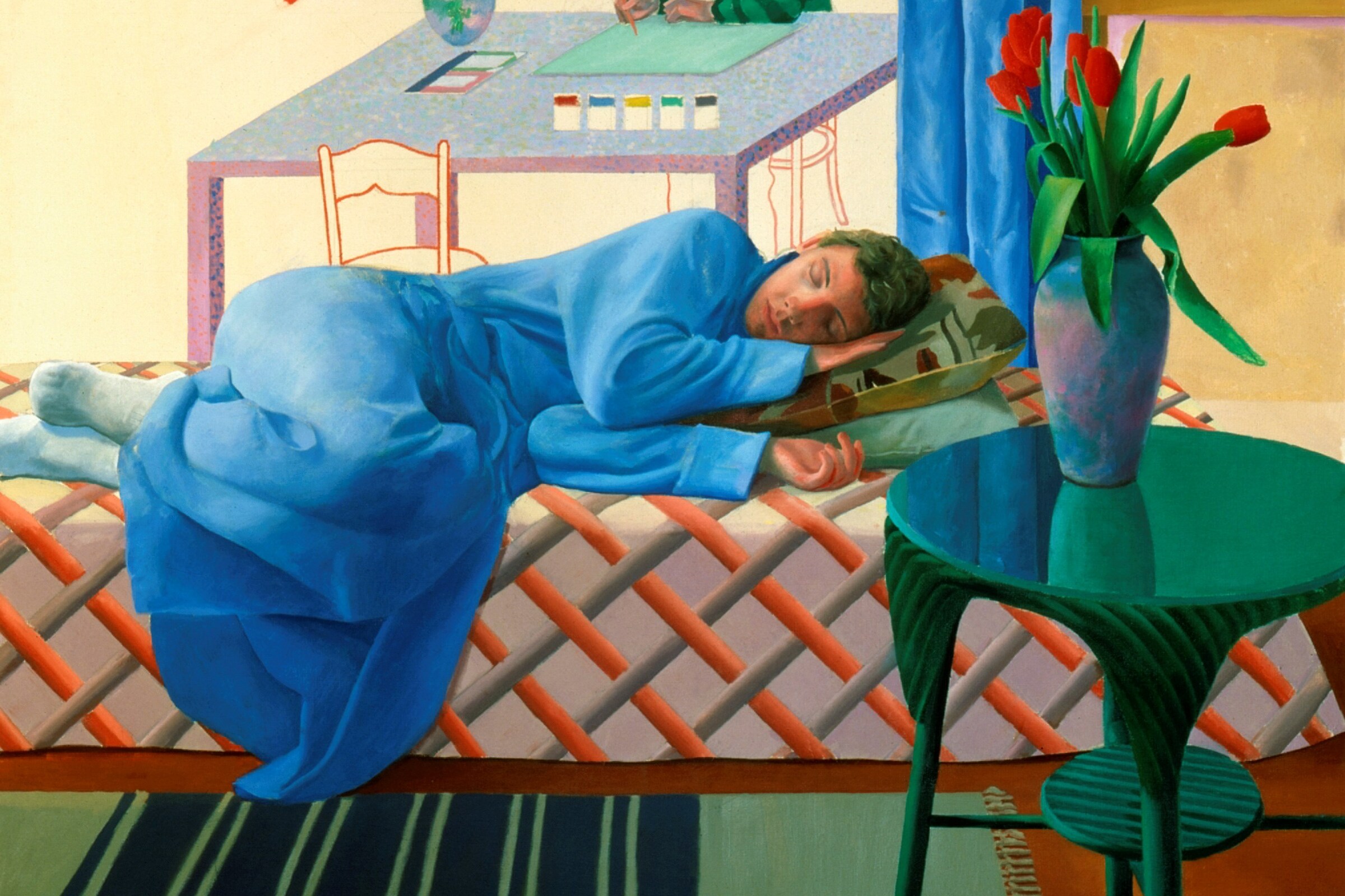 Model with Unfinished Self Portrait 1977