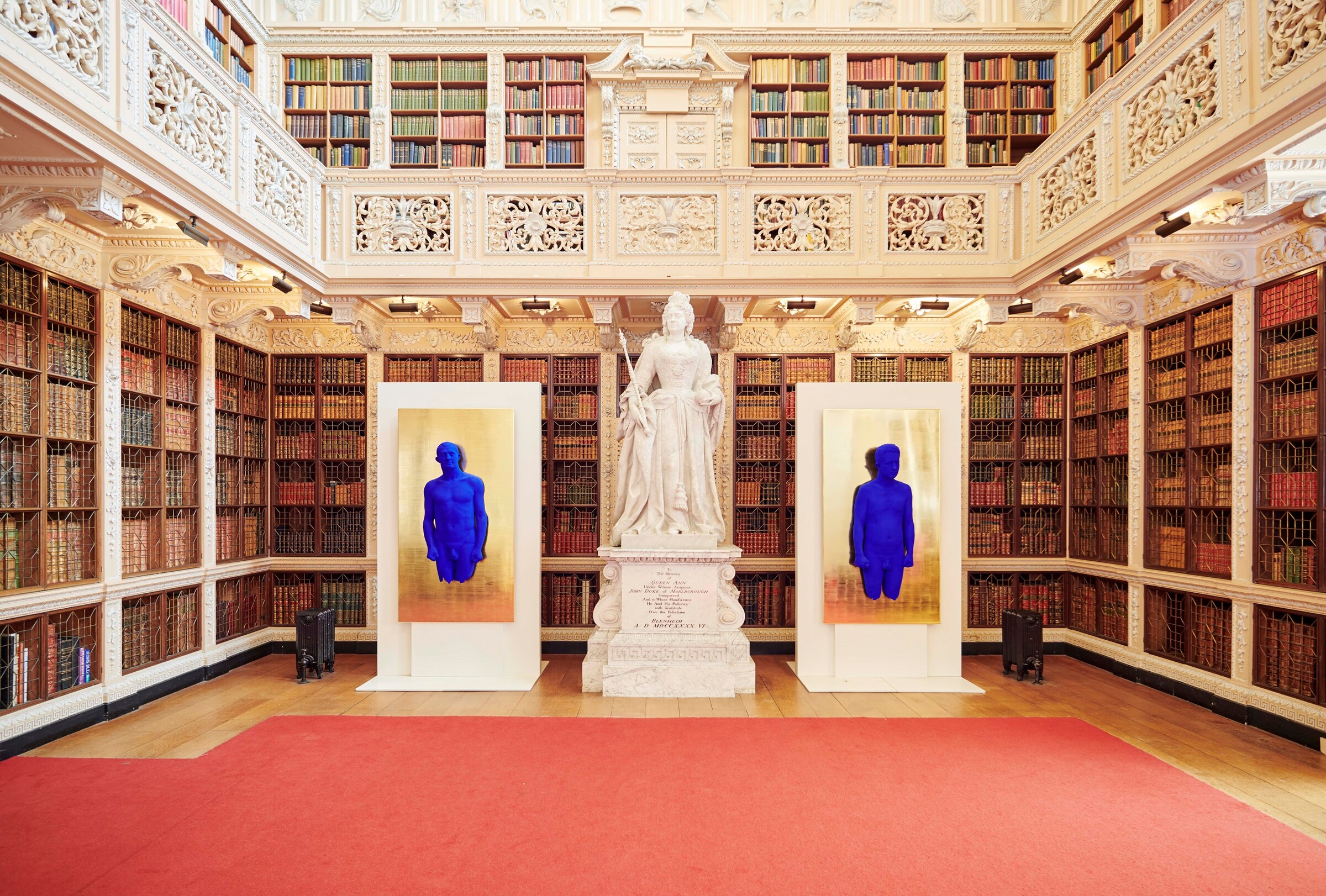 Installation view, Blenheim Palace,Yves Klein, Rel