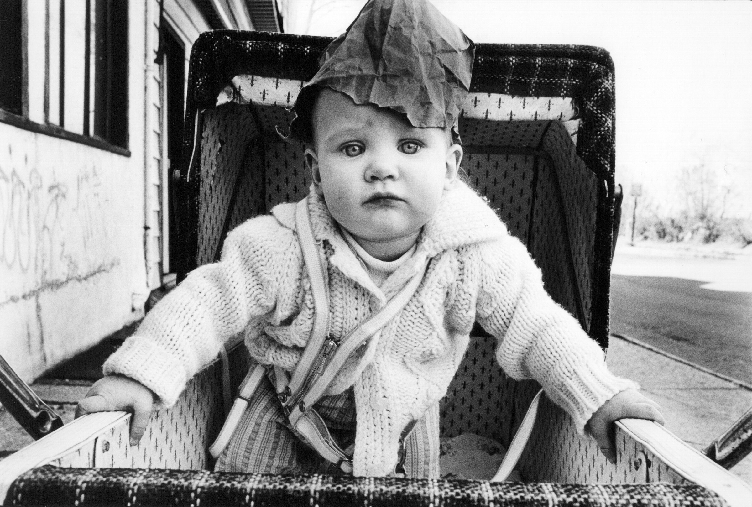 10_Arlene Gottfried_Baby With Paper Bag on Head, S