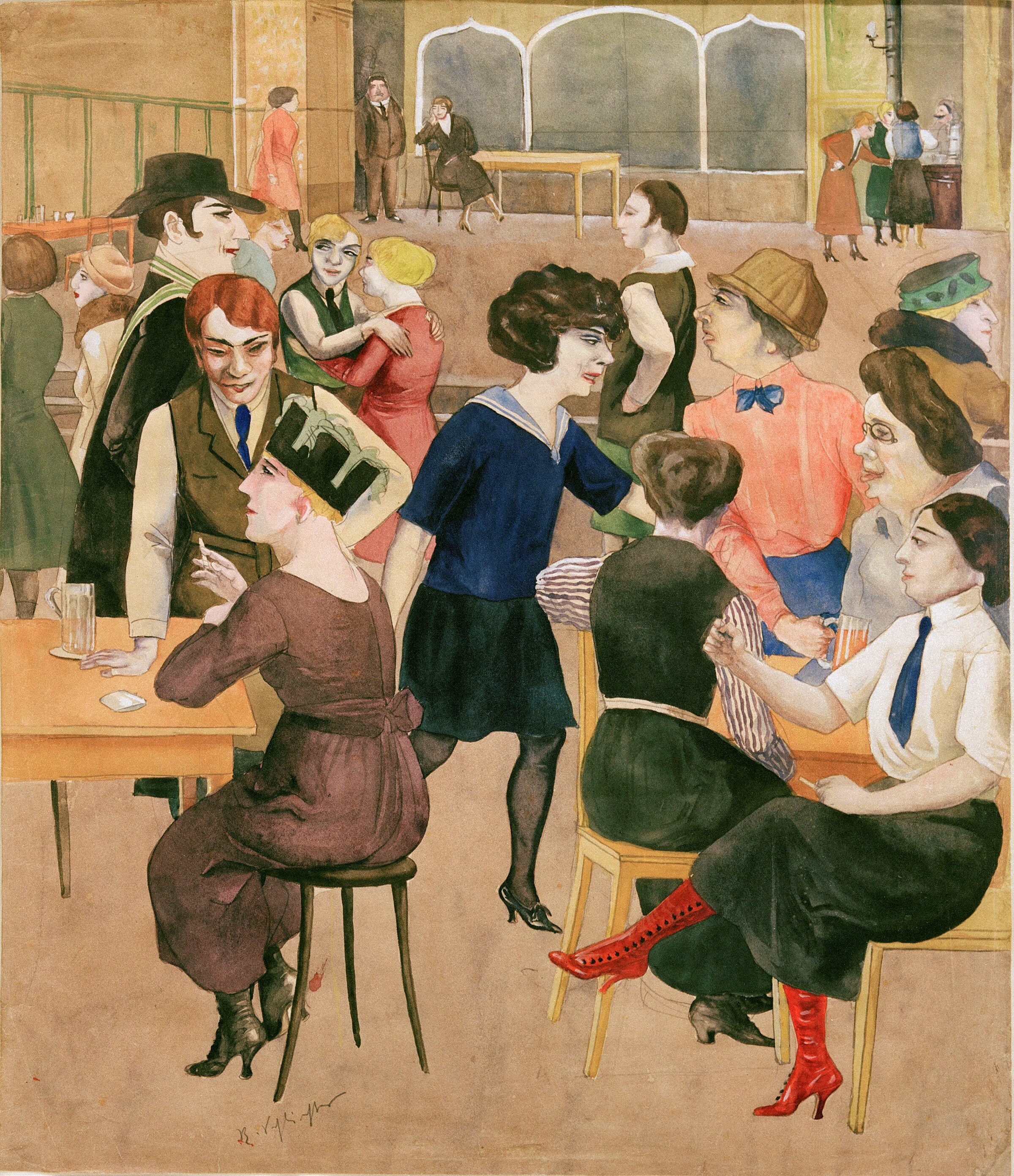 17. Rudolf Schlichter, Damenkneipe (Women&#39;s Club),