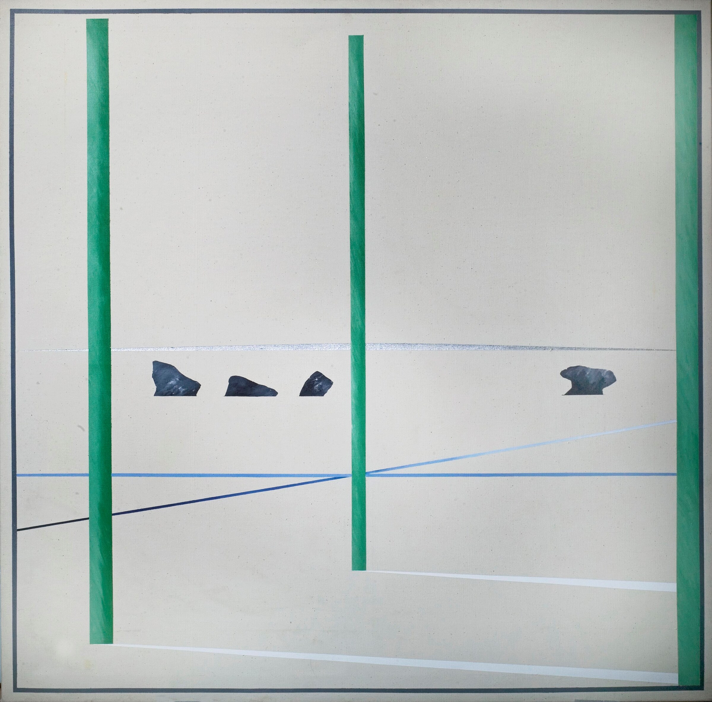 5. Avebury Series II, 1973, oil on canvas, 121.9 x